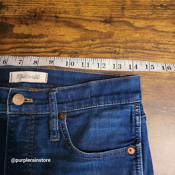 Madewell Jeans 27 Skinny 10" High Rise Tummy Control Medium Dark Wash Stretch - Picture 8 of 13